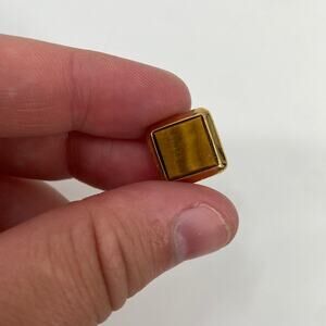 Vintage Tigers eye gold plated tie tack
